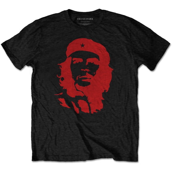 Che Guevara Unisex T-Shirt Red on Black (Small)