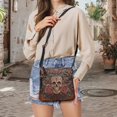 thumbnail image 5 of DISNIMO Rose Skull Print Satchel Shoulder Bags for Women PU Leather Crossbody Handbags with Zipper & Pockets Casual Bucket Bags Crossbody, 5 of 7