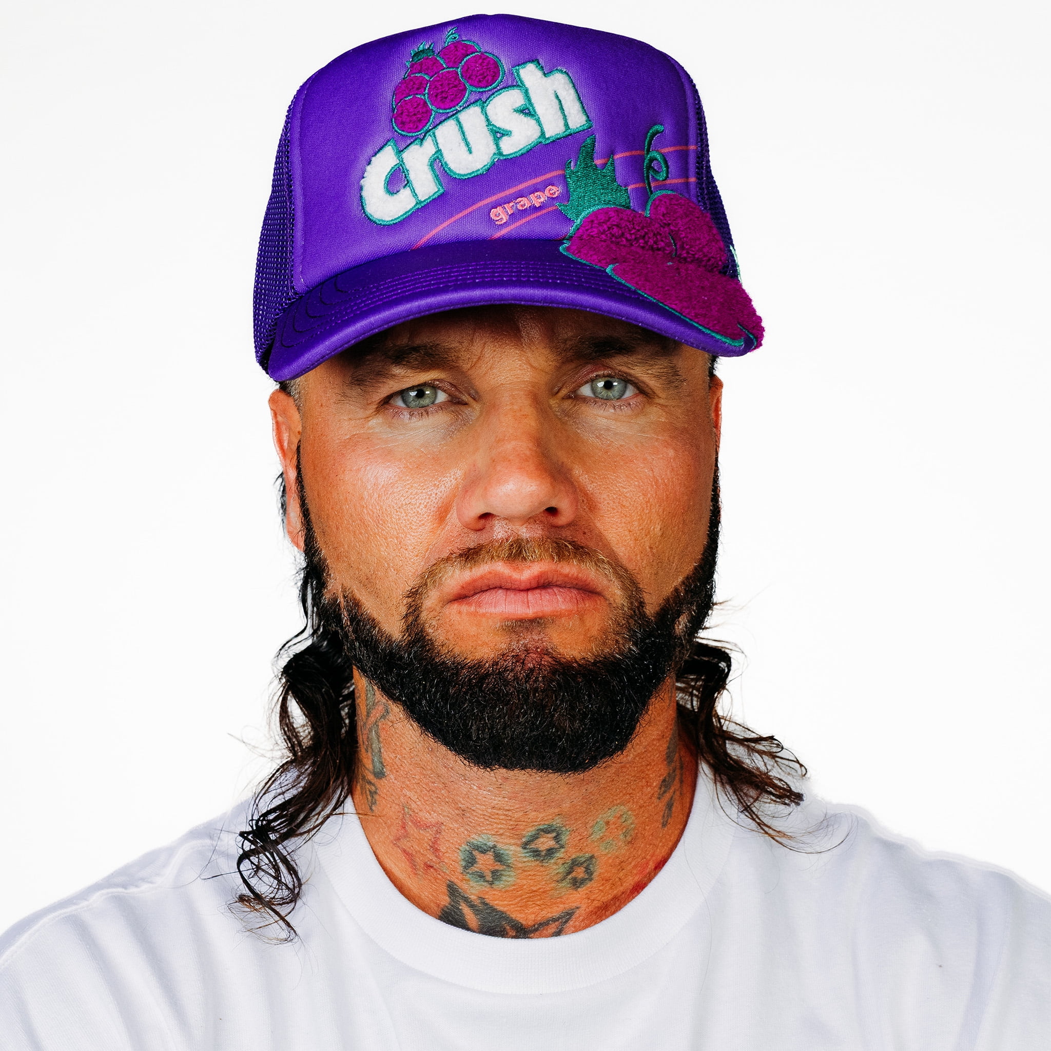 ODD SOX-Grape Crush Trucker Hat-Purple Snapback Cap, Mesh Back, One Size Adjustable