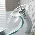 thumbnail image 3 of KRAUS Tall Waterfall Bathroom Faucet for Vessel Sink with Clear Glass Disk, Chrome Finish, 3 of 10