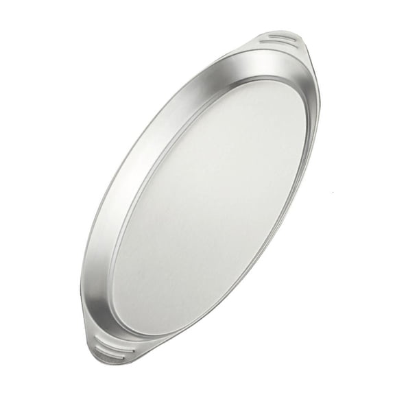 MOMOJIA Professional Oval Serving Tray Stainless Steel Slip Resistant Handles Dish For Holiday Meals And Entertaining