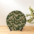 thumbnail image 6 of Wukai Camouflag Print Decorative Plate for Display,Bone China Decorative Plate, Ceramic Dinner Plate with Stand, Vertical Ceramic Plate-7in, 6 of 6