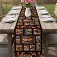 thumbnail image 4 of Desert Camels Table Runner - 90 Inch Long Brown Wildlife Farmhouse Animals Rustic Cotton and Linen Blended Dress Scarves Farmhouse Table Runner for Kitchen Dining, Coffee Table, 13" x 90", 4 of 8