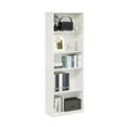 thumbnail image 4 of Furinno Gehry 5-Tier Bookcase, Bookshelf with Adjustable Shelves, White, 4 of 6