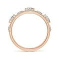 thumbnail image 2 of ANGARA Natural Inspired Graduated Diamond Anniversary Band in 14K Rose Gold for Women (Size-3.8mm| Color-K| Clarity-I3) | April Birthstone, Anniversary, Jewelry Gift for Women | Natural Diamond Ring, 2 of 9