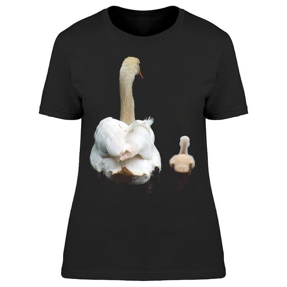 Swan With A Cygnet T-Shirt Women -Image by Shutterstock, Female 3X-Large