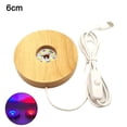 thumbnail image 1 of Solid Wood Circular Crystal Lamp Holder, Led Lamp Holder, Rechargeable Type, 1 of 8