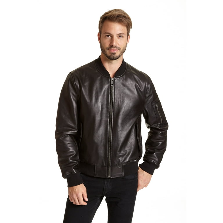Men's excelled leather bomber jacket sale
