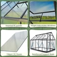 thumbnail image 4 of MUCHANT 6x9 FT Greenhouse for Outdoors, Walk-in Large Aluminum Frame Greenhouse with Quick Setup Structure and Roof Vent for Garden Backyard, Black, 4 of 6