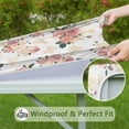 thumbnail image 6 of Pioneer Flower Floral Print Pattern Square Fitted Tablecloth with Elastic Edge,Square Table Cover,Washable Elastic Table Cover for Home Kitchen Party Decor 36"x36", 6 of 6