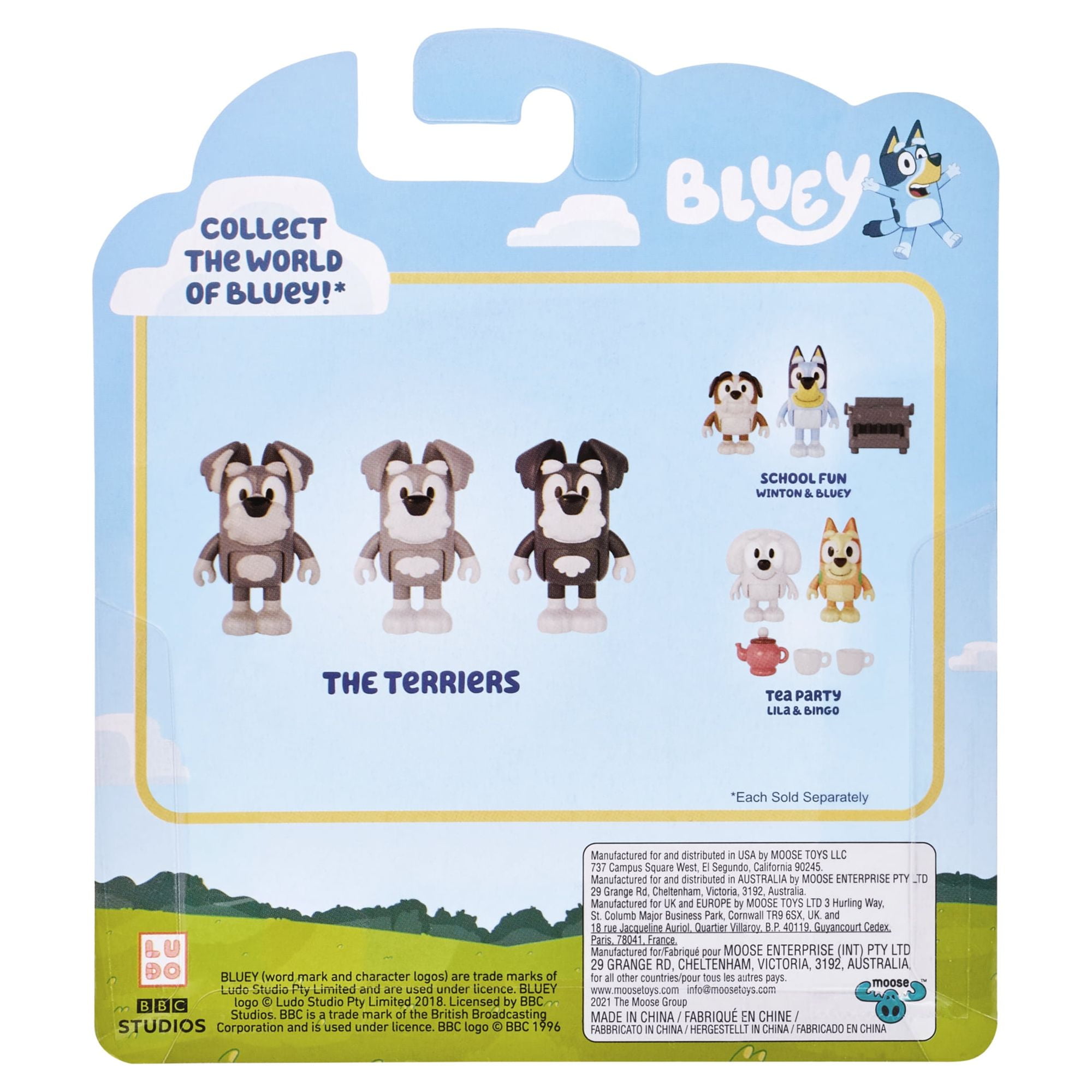 Bluey School Friends 2-Packs: The Terriers, 2.5 inch figures with accessories , Preschool, Ages 3+