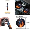 thumbnail image 5 of Jeiento Western Horse 12 PCS Car Seat Covers Set for Men Women, Auto Seat Covers with Steering Wheel Cover Seat Belt Pads Trash Bin Air Vent Pocket Coasters Cool Flame Key Chain, Fit for SUV Truck, 5 of 7