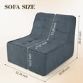 Tapoja Bean Bag Chair, Chenille Floor Sofa Foam Lazy Couch, Adult Bean