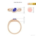 thumbnail image 4 of ANGARA Natural Tanzanite Twisted Ribbon Ring with Pave Diamond Accents in 14K Rose Gold for Women (Size-6x4mm) | December Birthstone, Anniversary, Jewelry Gift for Women | Natural Tanzanite Ring, 4 of 9