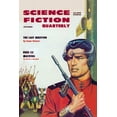 thumbnail image 2 of Retrosci-fi 23x32 Black Ornate Wood Framed with Double Matting Museum Art Print Titled - Science Fiction Quarterly: Astronaut Sizes up the Aliens, 2 of 4