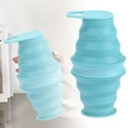 thumbnail image 2 of Blue Collapsible Water Bottle 17oz(500ml) Silicone Foldable Water Bottles for Travel Gym Camping Hiking Reuseable BPA Free Portable LeakProof Sports Water Bottle, 2 of 6