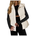 thumbnail image 1 of Daznico Veste Sans Manches pour Femmes, Col Montant, Réversible, Fermeture Éclair, avec Poches, Taille m, 1 of 5