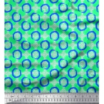 Soimoi Cotton Duck Fabric Dot,Circle & Honeycomb Design Geometric Print Fabric by the Yard 42 Inch Wide