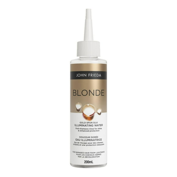 John Frieda Blonde Douceur Dorée Eau Illuminatrice, Eau de Rinçage après le Shampooing pour des Cheveux Blonds Brillants et une protection Rehaussée