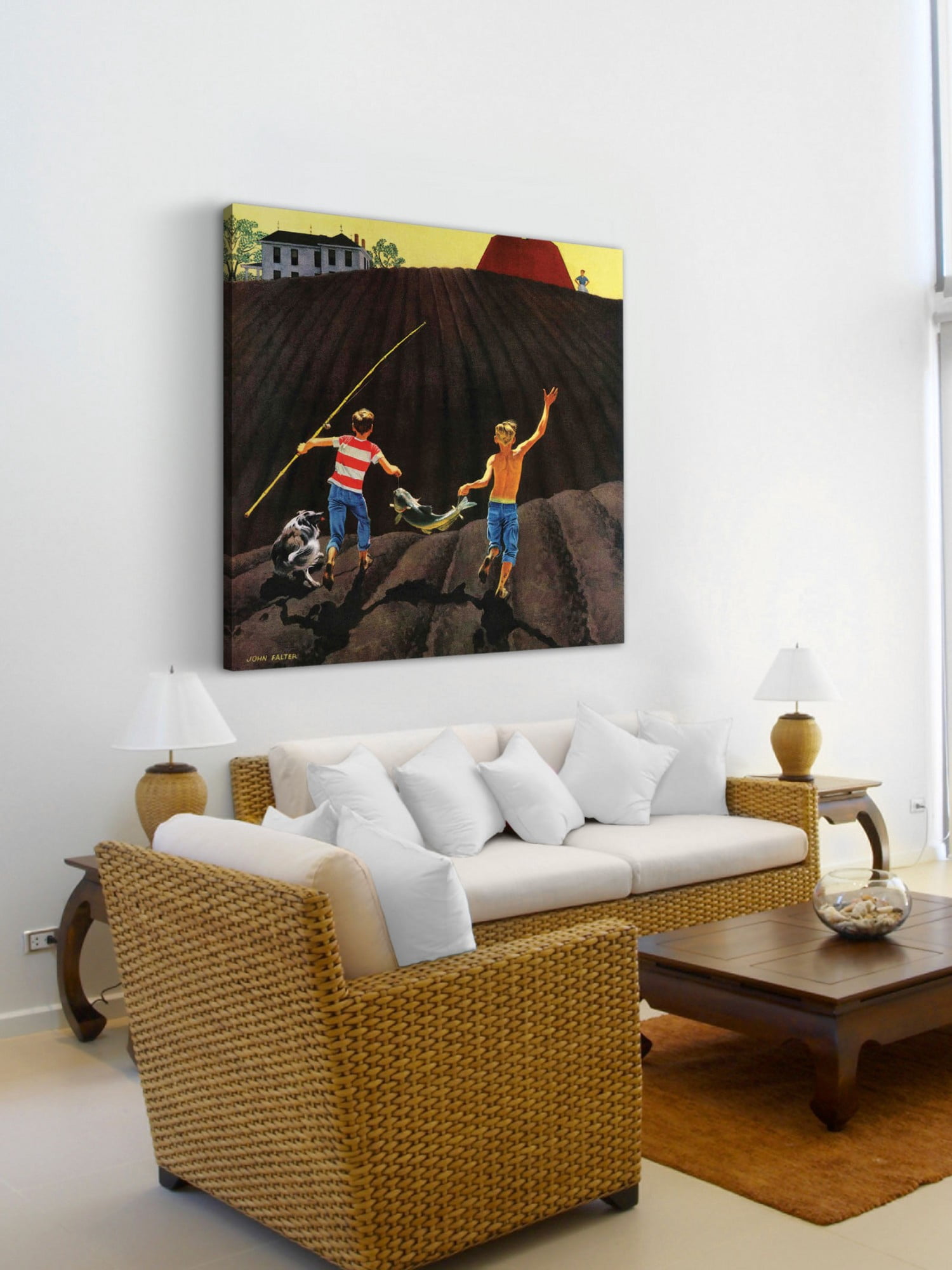 Marmont Hill Catfish by John Falter Painting Print on Canvas