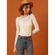 thumbnail image 2 of Top de encaje de blubordade manlarcon soplo semitransparente vintage pamujer Beige S, 2 of 6