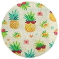 thumbnail image 3 of Lunarable Pineapple Floral Medallion Round Rug - Small Round Area Rug, Soft Non-Slip Machine Washable Bedroom Mat Indoor Accent Entry Carpet for Office Desk Dorm Hallway, 3 of 6
