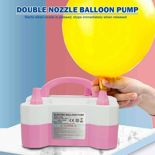 Máquina de inflado de bomba de aire eléctrica de 600 W para diseño de escena de vacaciones (enchufe rosa de EE. UU.)
