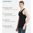 thumbnail image 4 of Comfneat Men's A-Shirts Tight Fit Tank Tops Cotton Spandex Undershirts, 6-Pack  (Black, M), 4 of 5