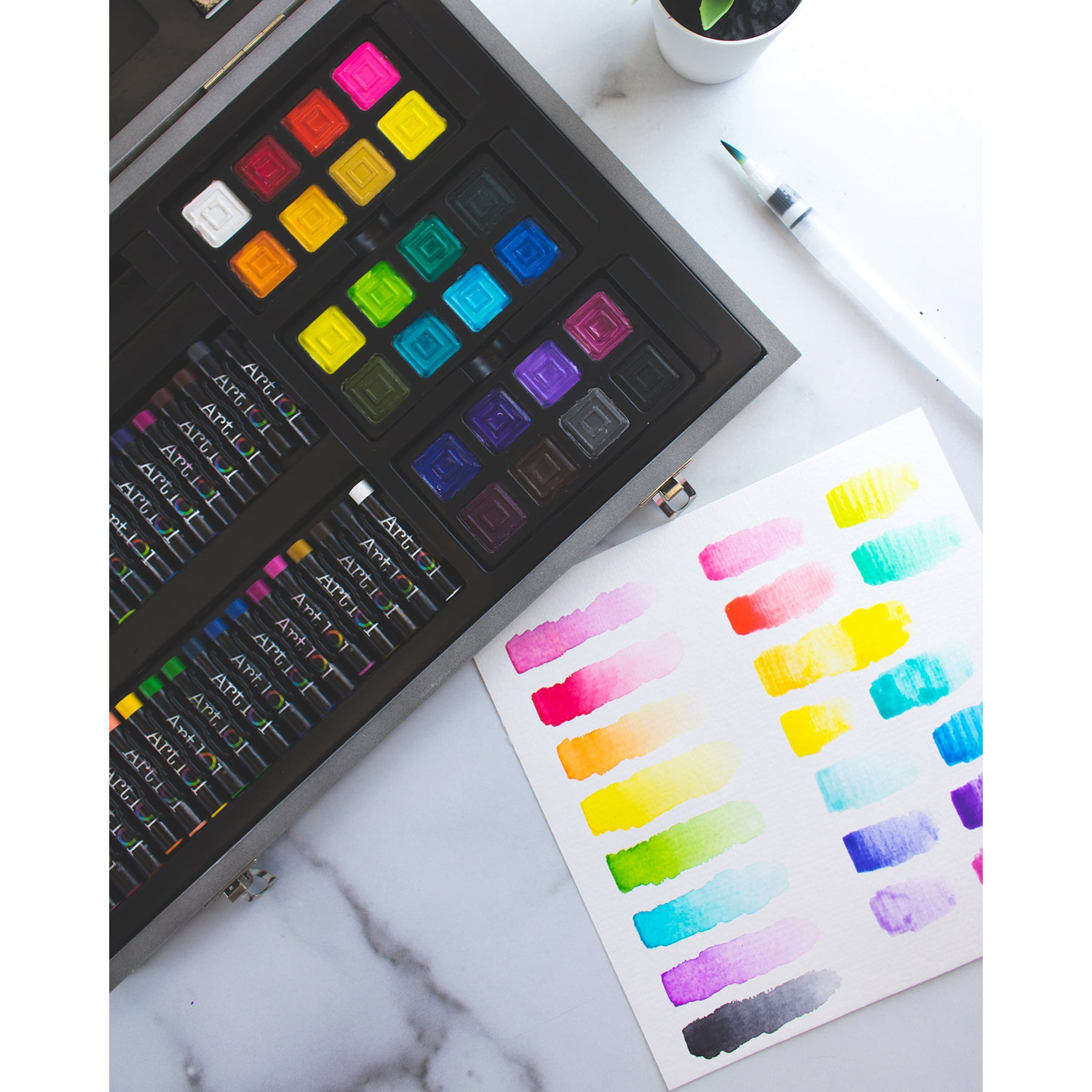 Art 101 Watercolor, Draw and Sketch Multifunctional Art Set / Kit with 88 Pieces for Children to Adults