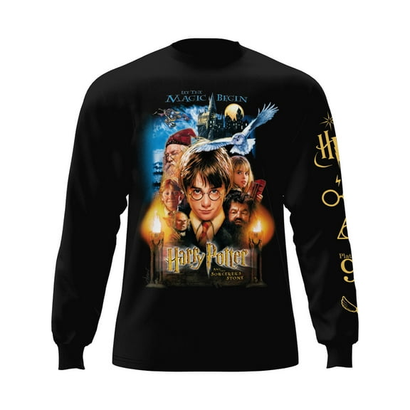 Harry Potter Sorcerer's Stone Adult Pullover Long Sleeve Tee, S - XL