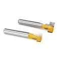 thumbnail image 5 of T-slot T-track Slotting Router Bit Set - 1/4" Shank - Woodworking Tool Gl(yellow)(2pcs), 5 of 5