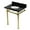 Black Granite / Brushed Brass, variant on Kingston Brass KVPK30KOQ7 Monarch 30" Black Granite Console Sink with Stainless Steel Legs (8-Inch, 3-Hole), Black Granite/Brushed Brass