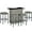 Grey, variant on Outsunny 5pcs Rattan bar Set