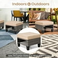 thumbnail image 2 of Crestlive Products Outdoor Patio Square Rattan Storage Ottomans Set (Set of 2) with Removeable Cushion, as Side Table Footstool Beige, 2 of 5