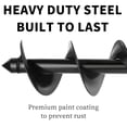 thumbnail image 3 of Solid Shaft Auger Drill Bit, Heavy Duty Steel Post Hole Digger for Planting - Multi-Purpose Garden Auger with Enhanced Stability, 3 of 8
