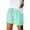 Mint Green, variant on Womens Casual Shorts Plus Size Comfy Drawstring Elastic Waist Pocket Loose Pants Girls Bottoms Shorts