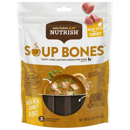 UPC: 0071190006691 | Rachael Ray Nutrish Soup Bones Dog Chews With Real Turkey & Rice 3 Dog Chews