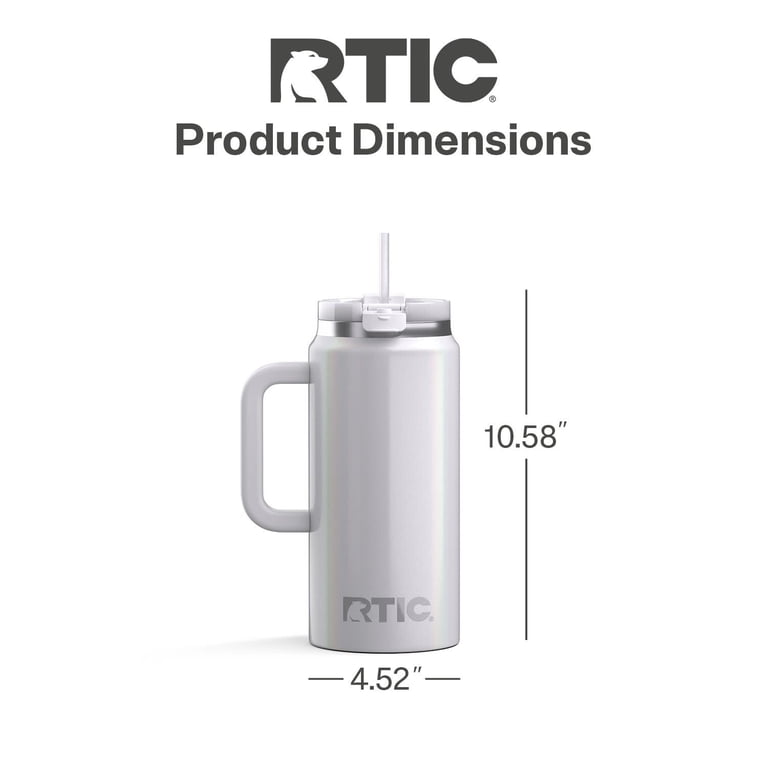 RTIC 64oz Ceramic Lined Tumbler, Insulated, Stainless Steel