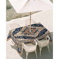 thumbnail image 3 of 54x80 Inch Outdoor Tablecloth with Umbrella Hole Zipper Rectangle Orange Blue Southwestern Rectangular Tablecloths Outside Waterproof Antique Boho Farmhouse Ethnic Patio Table Cover for Picnic Party, 3 of 8