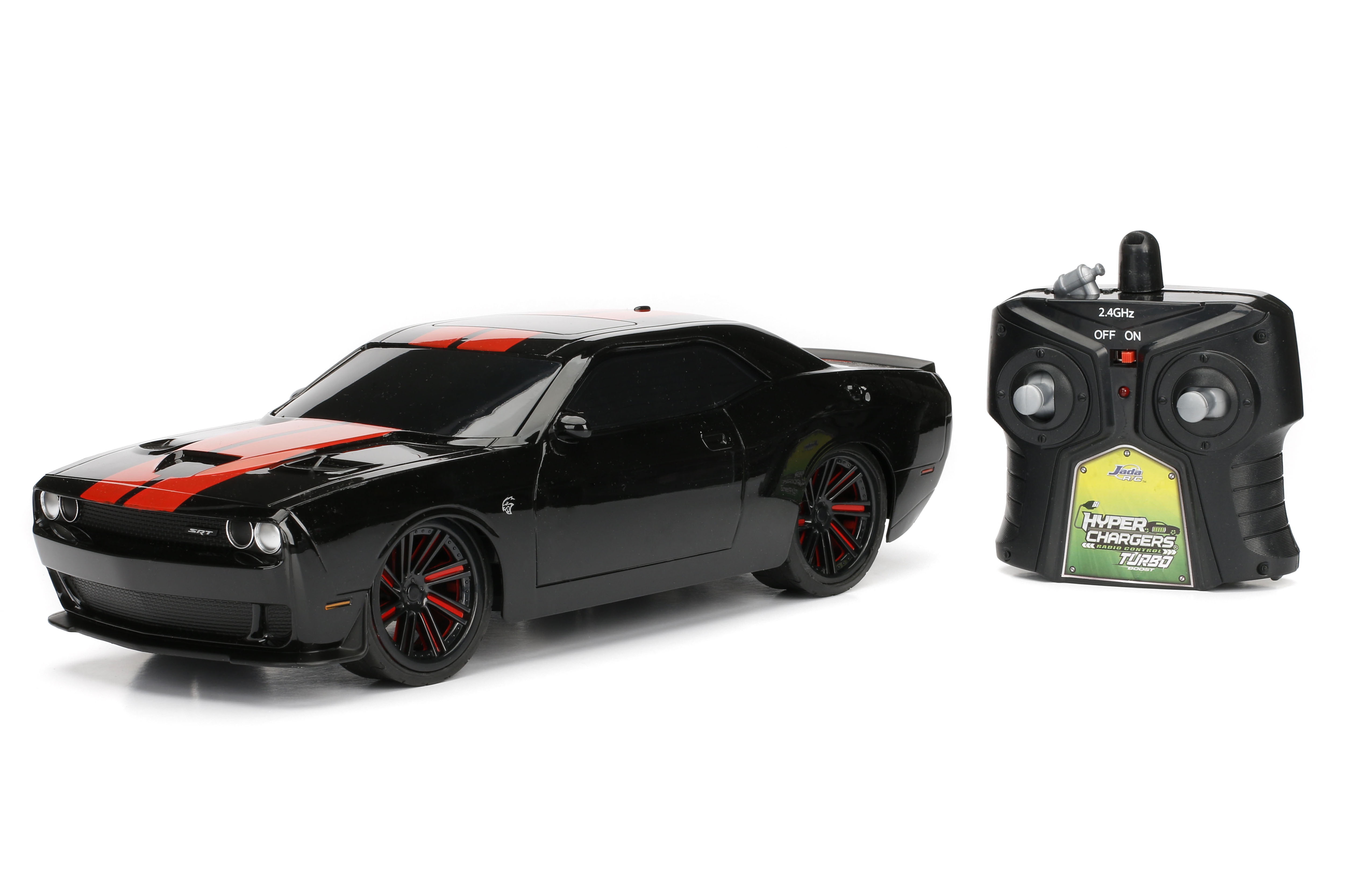 Jada Toys Hyper Charger 1:16 Big Time Muscle Remote Control 2015 Dodge Challenger in Black with