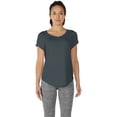 thumbnail image 2 of icyzone Open Back Yoga Shirts for Women - Exercise Workout Tops, Athletic Short Sleeves, Running T-Shirts Loose Fit, 2 of 7
