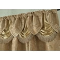thumbnail image 2 of Olivia Gray Kenyon Damask Textured Jacquard 54 x 84 in. Single Rod Pocket Curtain Panel w/ Attached 18 in. Valance in Taupe, 2 of 7