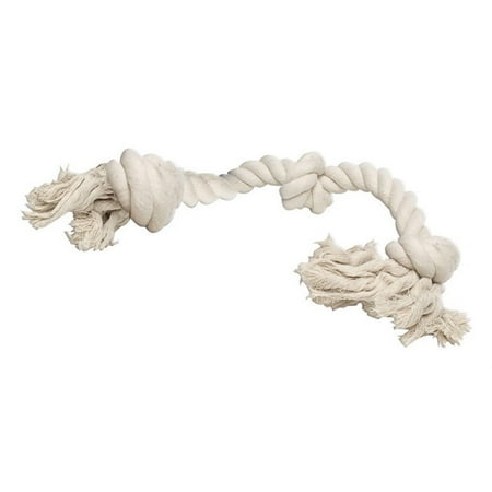 Diggers Rope Bone Dog Tug Toy White 100 % Cotton