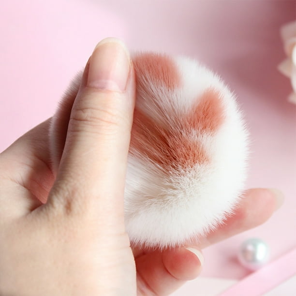 Pincel de maquillaje con forma de pata de gato, pincel cosmético profesional, pincel para rubor, corrector y polvos de contorno