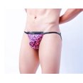 thumbnail image 3 of Aayomet Men's Bikini Briefs Rise G String Briefs Bulge Pouch Underwear (Pink, XL), 3 of 5