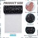 thumbnail image 2 of Rollo de tul negro brillante de 25 yardas y 6 pulgadas de ancho, rollo de cinta de malla con lentejuelas plateadas, red transparente, cintas de tela brillantes, carrete a granel, 2 of 9