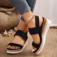 thumbnail image 6 of NOKIO Wedge Sandals for Women Comfortable Open Toe Sandals with Low Wedges - Dressy Summer Casual Sandals - Flat Comfy Walking Sandals Ladies Slope Heel Sandals, 6 of 6
