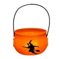 thumbnail image 4 of Contenedor de cubo de calabaza, cesta portátil para pedir dulces o trucos como regalo de fiesta sin vela, 4 of 9
