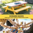 thumbnail image 6 of 4th of July Table Cloths for 6 Foot Rectangle Tables, Flag Day Gnomes Truck Star Flag Firework Patio Waterproof Elastic Fitted Tablecloths, Washable Rectangular Table Cover for Camping, 6 of 8