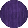 thumbnail image 1 of Ahgly Company Indoor Round Abstract Purple Contemporary Area Rugs, 4' Round, 1 of 4
